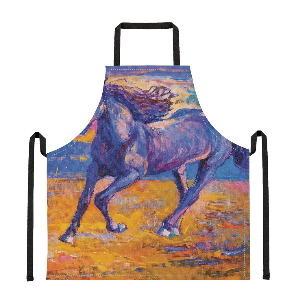 Sunset Horse Painting Print Apron