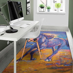 Sunset Horse Painting Print Area Rug