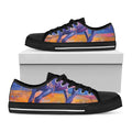 Sunset Horse Painting Print Black Low Top Sneakers