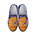 Sunset Horse Painting Print Black Slip On Shoes