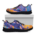 Sunset Horse Painting Print Black Running Shoes