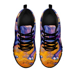 Sunset Horse Painting Print Black Sneakers