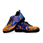 Sunset Horse Painting Print Black Sneakers