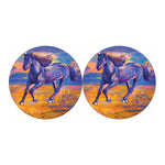 Sunset Horse Painting Print Car Coasters