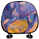 Sunset Horse Painting Print Car Headrest Covers
