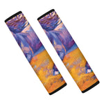 Sunset Horse Painting Print Car Seat Belt Covers