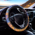 Sunset Horse Painting Print Car Steering Wheel Cover