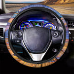 Sunset Horse Painting Print Car Steering Wheel Cover