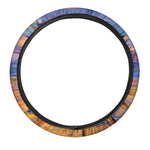 Sunset Horse Painting Print Car Steering Wheel Cover