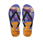 Sunset Horse Painting Print Flip Flops