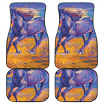 Sunset Horse Painting Print Front and Back Car Floor Mats