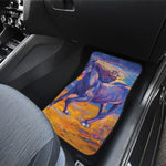 Sunset Horse Painting Print Front and Back Car Floor Mats