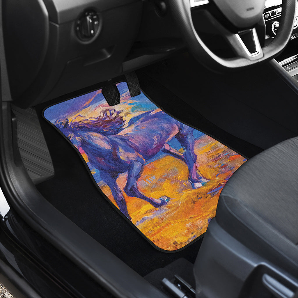 Sunset Horse Painting Print Front Car Floor Mats