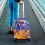 Sunset Horse Painting Print Luggage Cover