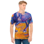 Sunset Horse Painting Print Men's T-Shirt