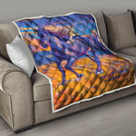 Sunset Horse Painting Print Quilt