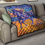 Sunset Horse Painting Print Quilt