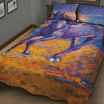 Sunset Horse Painting Print Quilt Bed Set