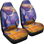 Sunset Horse Painting Print Universal Fit Car Seat Covers