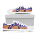 Sunset Horse Painting Print White Low Top Sneakers