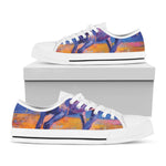 Sunset Horse Painting Print White Low Top Shoes