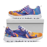Sunset Horse Painting Print White Sneakers