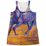 Sunset Horse Painting Print Women's Racerback Tank Top