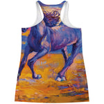 Sunset Horse Painting Print Women's Racerback Tank Top