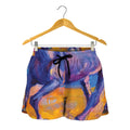 Sunset Horse Painting Print Women's Shorts
