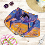 Sunset Horse Painting Print Women's Shorts