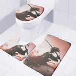 Sunset Japanese Samurai Print 3 Piece Bath Mat Set