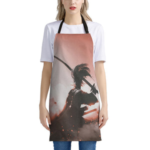 Sunset Japanese Samurai Print Apron