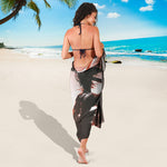 Sunset Japanese Samurai Print Beach Sarong Wrap