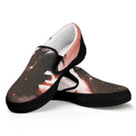 Sunset Japanese Samurai Print Black Slip On Shoes