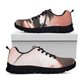Sunset Japanese Samurai Print Black Running Shoes