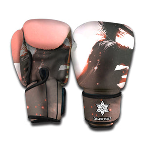 Sunset Japanese Samurai Print Boxing Gloves