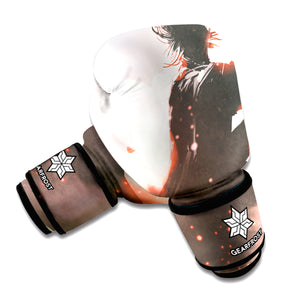 Sunset Japanese Samurai Print Boxing Gloves