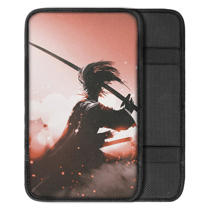 Sunset Japanese Samurai Print Car Center Console Cover