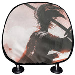 Sunset Japanese Samurai Print Car Headrest Covers