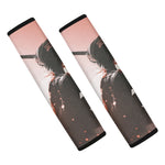 Sunset Japanese Samurai Print Car Seat Belt Covers