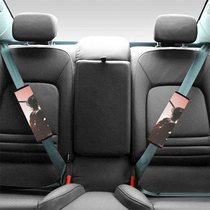 Sunset Japanese Samurai Print Car Seat Belt Covers