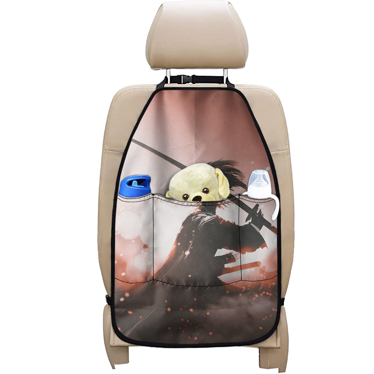 Sunset Japanese Samurai Print Car Seat Organizers