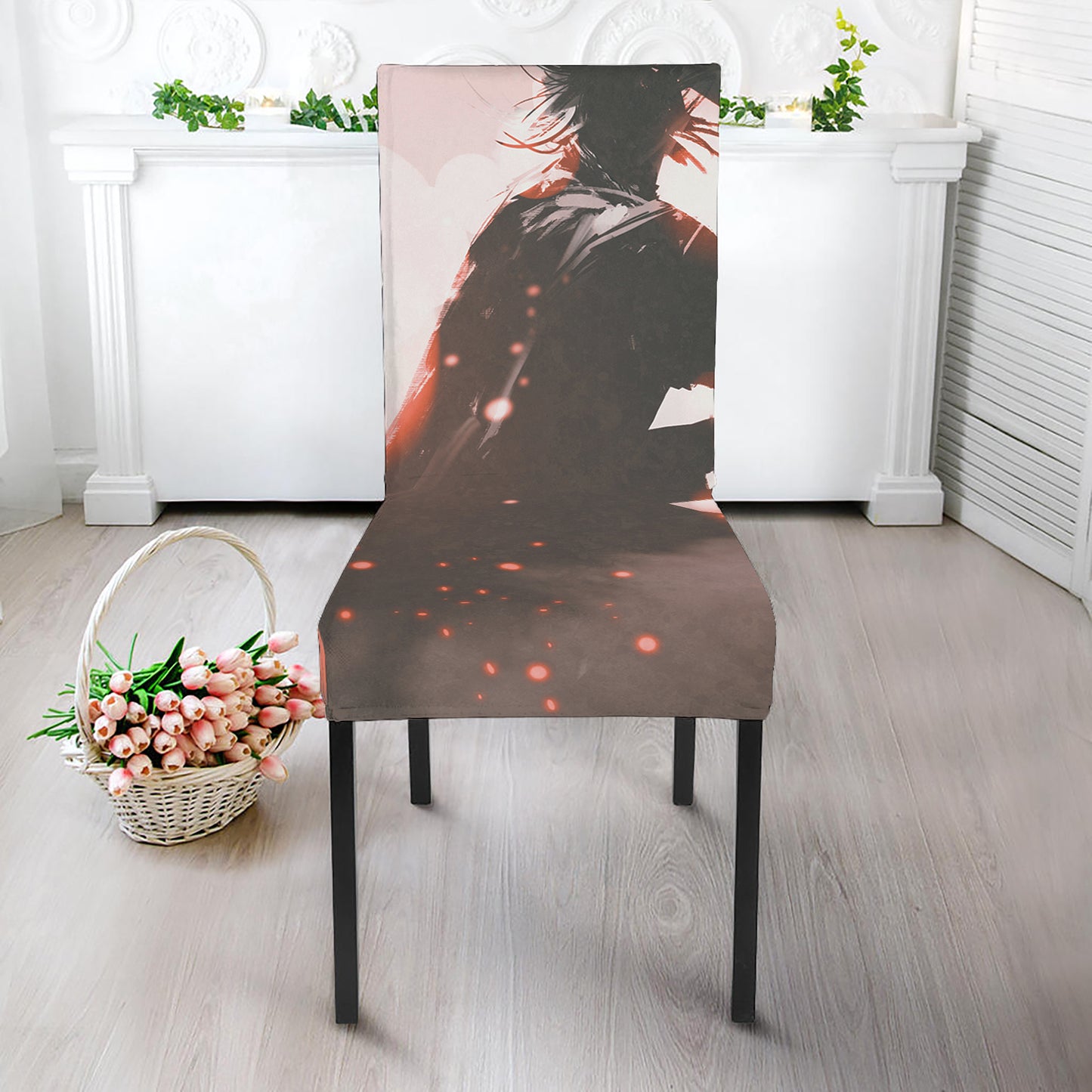 Sunset Japanese Samurai Print Dining Chair Slipcover