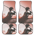 Sunset Japanese Samurai Print Front and Back Car Floor Mats