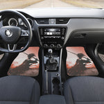 Sunset Japanese Samurai Print Front and Back Car Floor Mats
