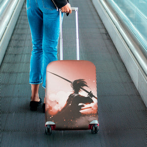 Sunset Japanese Samurai Print Luggage Cover