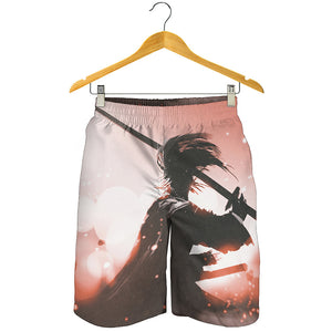 Sunset Japanese Samurai Print Men's Shorts