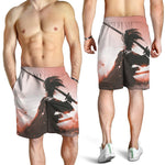 Sunset Japanese Samurai Print Men's Shorts