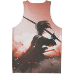 Sunset Japanese Samurai Print Men's Tank Top