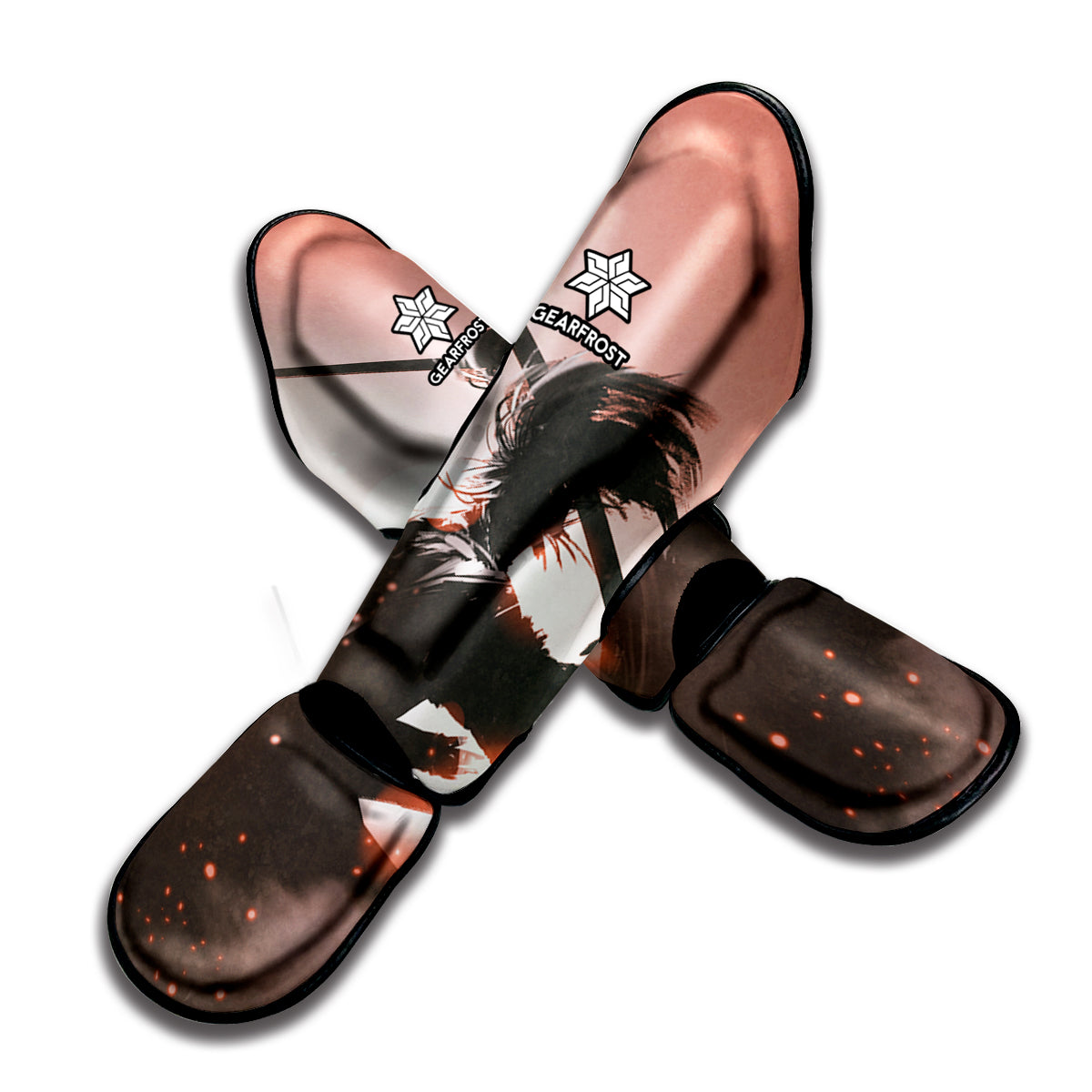 Sunset Japanese Samurai Print Muay Thai Shin Guard